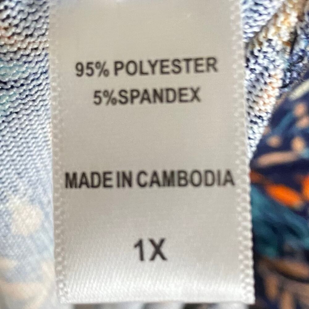 NO BRAND Cozy Knit Loungewear Pants Autumn Leaves Print Size 1X Pockets - Picture 5 of 5
